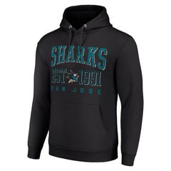 San Jose Sharks Starter Graphic Pullover Hoodie - Black Hoodies