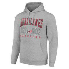 Carolina Hurricanes Starter Graphic Pullover Hoodie - Heather Gray Hoodies