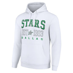 Dallas Stars Starter Graphic Pullover Hoodie - White Hoodies