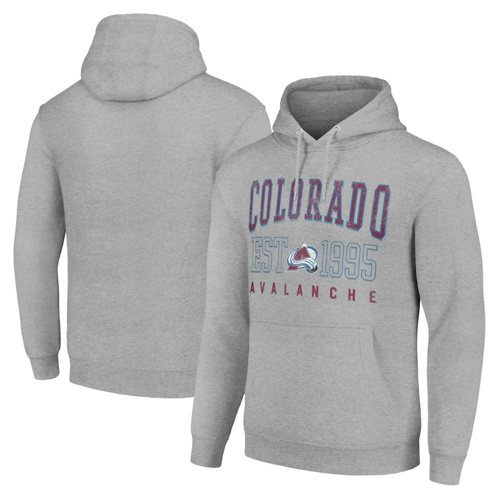 Colorado Avalanche Starter Graphic Pullover Hoodie - Heather Gray Hoodies