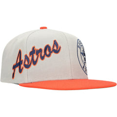 Houston Astros Knock Out Panel Snapback Hat Gray/Orange