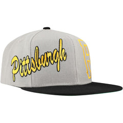 Pittsburgh Pirates Knock Out Panel Snapback Hat Gray