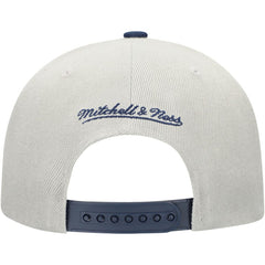 Atlanta Braves Knock Out Panel Snapback Hat Gray/Navy