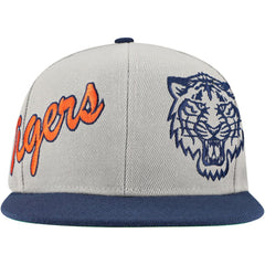 Detroit Tigers Knock Out Panel Snapback Hat Gray