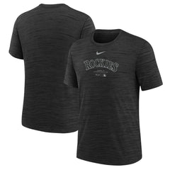 Colorado Rockies Youth Authentic Collection Practice Performance T-Shirt Black