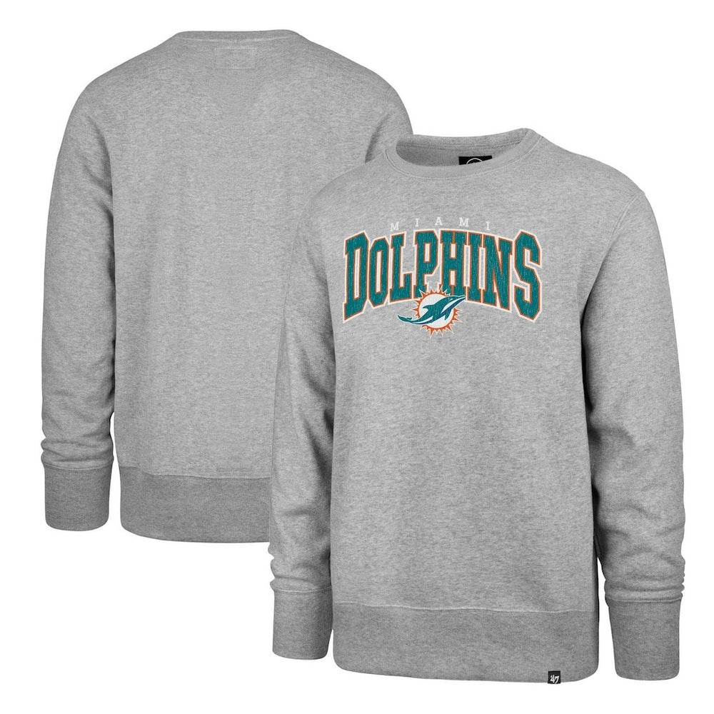 Miami Dolphins '47 Varsity Block Headline Pullover Sweatshirt - Gray discount