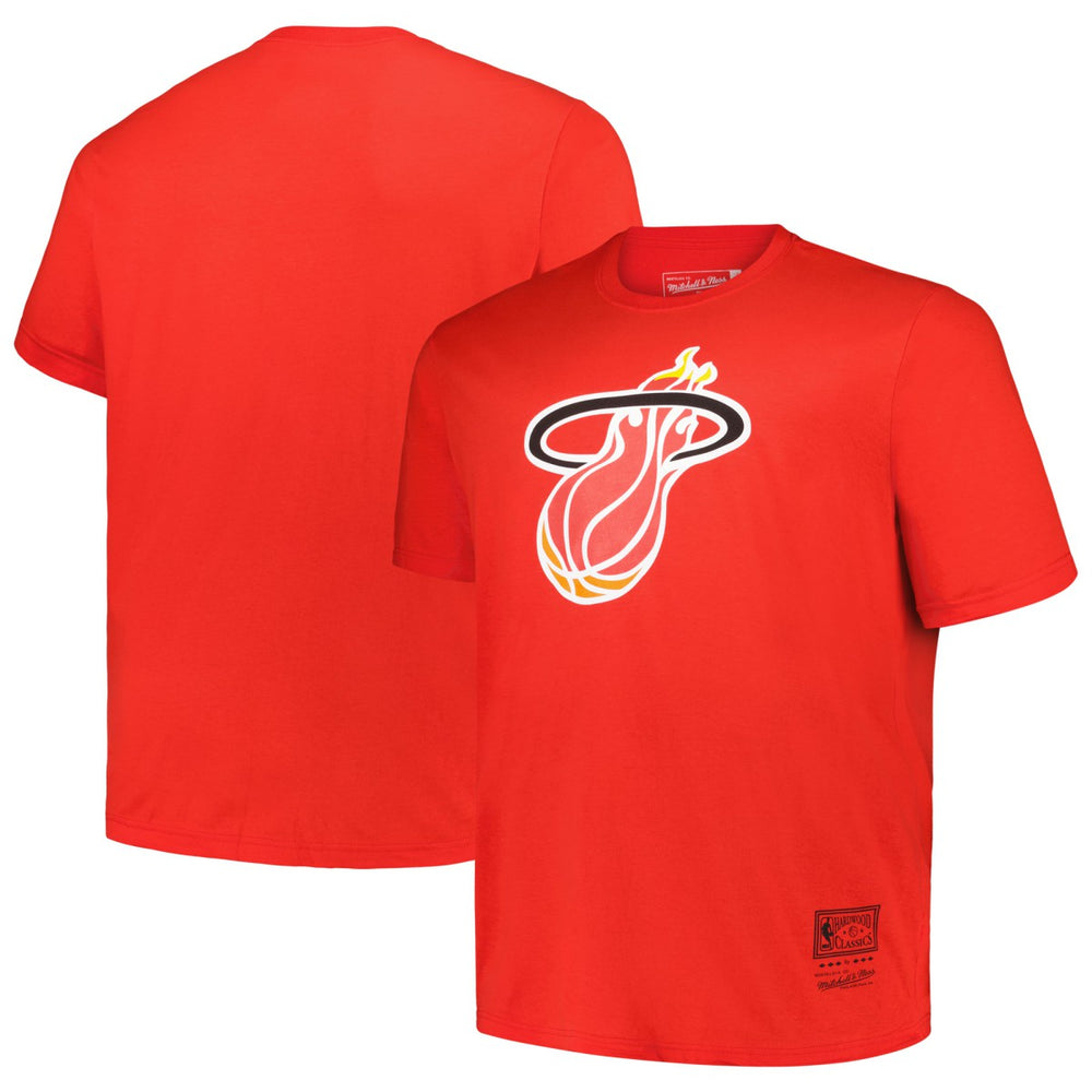 Miami Heat Big & Tall Hardwood Classics Vintage Logo T-Shirt - Red discount