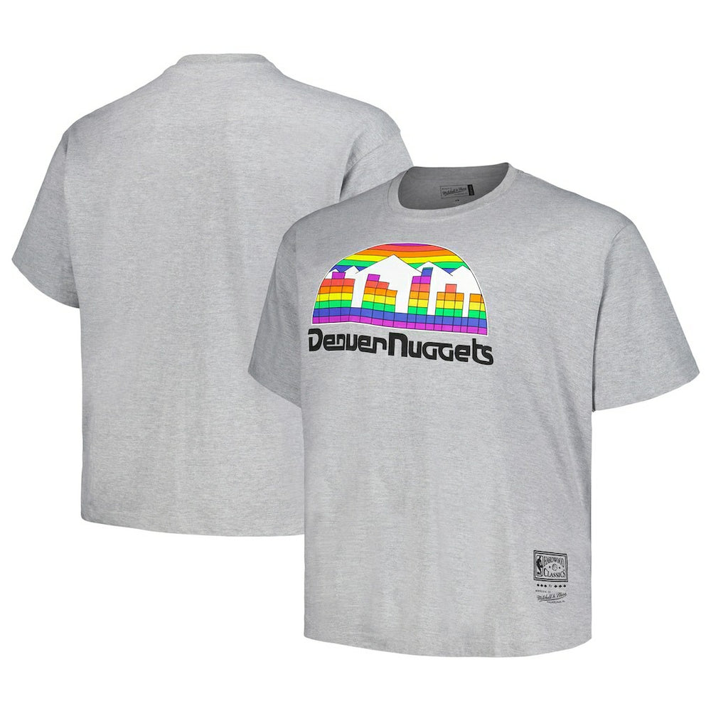Denver Nuggets Big & Tall Hardwood Classics Vintage Logo T-Shirt sale - Heather Gray online