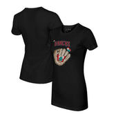 Arizona Diamondbacks Tiny Turnip Women's Butterfly Glove T-Shirt Black