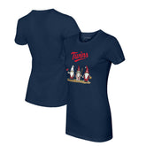 Minnesota Twins Tiny Turnip Women's Gnomes T-Shirt Navy
