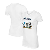Miami Marlins Tiny Turnip Women's Gnomes T-Shirt White