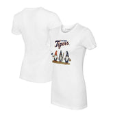 Detroit Tigers Tiny Turnip Women's Gnomes T-Shirt White