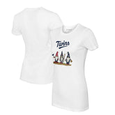 Minnesota Twins Tiny Turnip Women's Gnomes T-Shirt White