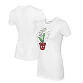 Cincinnati Reds Tiny Turnip Women's Lilies & Ladybugs T-Shirt White
