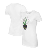 Milwaukee Brewers Tiny Turnip Women's Lilies & Ladybugs T-Shirt White