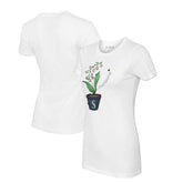 Seattle Mariners Tiny Turnip Women's Lilies & Ladybugs T-Shirt White
