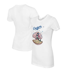 Los Angeles Dodgers Tiny Turnip Women's Mermaid T-Shirt White