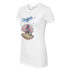 Los Angeles Dodgers Tiny Turnip Women's Mermaid T-Shirt White