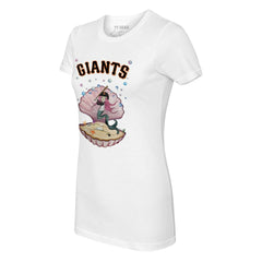 San Francisco Giants Tiny Turnip Women's Mermaid T-Shirt White
