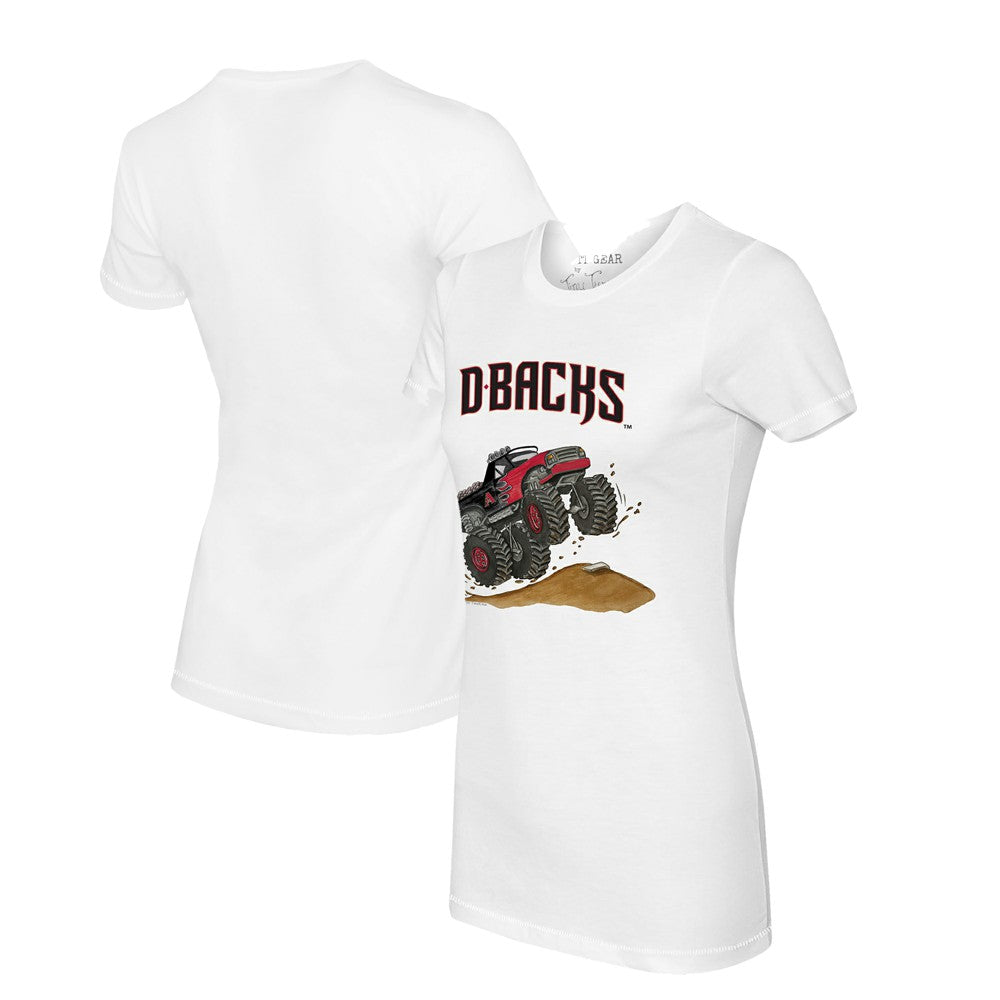 Arizona Diamondbacks Tiny Turnip Women's Monster Truck T-Shirt White
