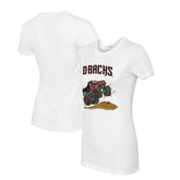 Arizona Diamondbacks Tiny Turnip Women's Monster Truck T-Shirt White