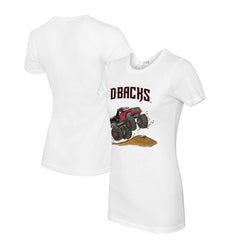 Arizona Diamondbacks Tiny Turnip Women's Monster Truck T-Shirt White