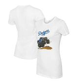 Los Angeles Dodgers Tiny Turnip Women's Monster Truck T-Shirt White