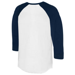 Detroit Tigers Tiny Turnip Unisex Race Car 3/4-Sleeve Raglan T-Shirt White/Navy
