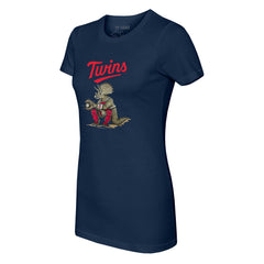 Minnesota Twins Tiny Turnip Women's Triceratops T-Shirt Navy