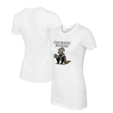 Colorado Rockies Tiny Turnip Women's Triceratops T-Shirt White