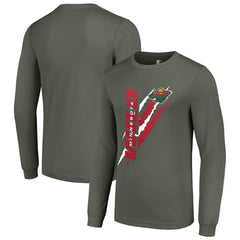 Minnesota Wild Starter Color Scratch Long-Sleeve T-Shirt - Green T-shirts