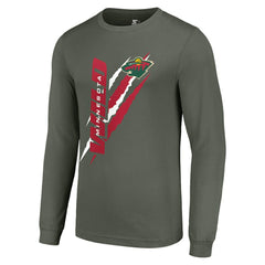 Minnesota Wild Starter Color Scratch Long-Sleeve T-Shirt - Green T-shirts