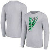 Dallas Stars Starter Color Scratch Long-Sleeve T-Shirt - Heather Gray T-shirts