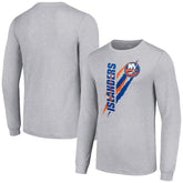 New York Islanders Starter Color Scratch Long-Sleeve T-Shirt - Heather Gray T-shirts