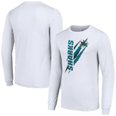 San Jose Sharks Starter Color Scratch Long-Sleeve T-Shirt - White T-shirts