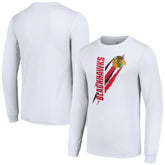 Chicago Blackhawks Starter Color Scratch Long-Sleeve T-Shirt - White T-shirts