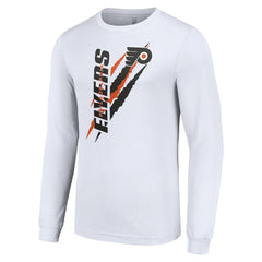 Philadelphia Flyers Starter Color Scratch Long-Sleeve T-Shirt - White T-shirts