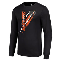 Philadelphia Flyers Starter Color Scratch Long-Sleeve T-Shirt - Black T-shirts