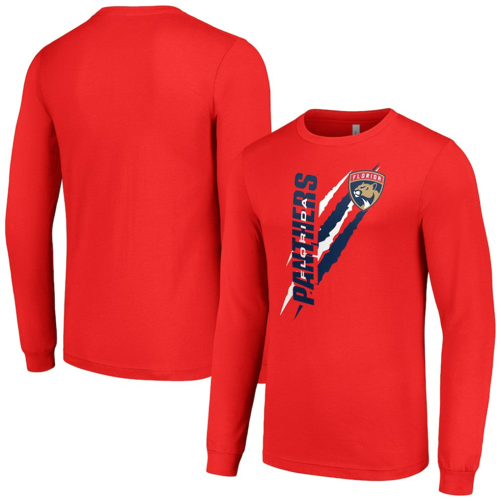 Florida Panthers Starter Color Scratch Long-Sleeve T-Shirt - Red T-shirts