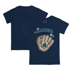 Seattle Mariners Tiny Turnip Youth Butterfly Glove T-Shirt Navy