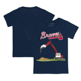 Atlanta Braves Tiny Turnip Youth Excavator T-Shirt Navy