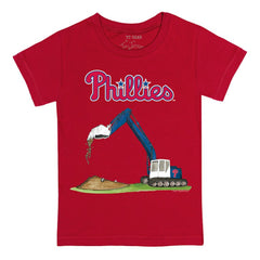 Philadelphia Phillies Tiny Turnip Youth Excavator T-Shirt Red