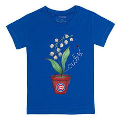 Chicago Cubs Tiny Turnip Youth Lilies & Ladybugs T-Shirt Royal