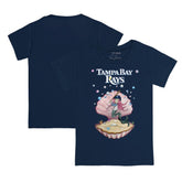 Tampa Bay Rays Tiny Turnip Youth Mermaid T-Shirt Navy