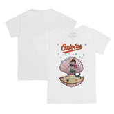 Baltimore Orioles Tiny Turnip Youth Mermaid T-Shirt White