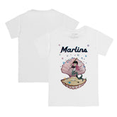 Miami Marlins Tiny Turnip Youth Mermaid T-Shirt White