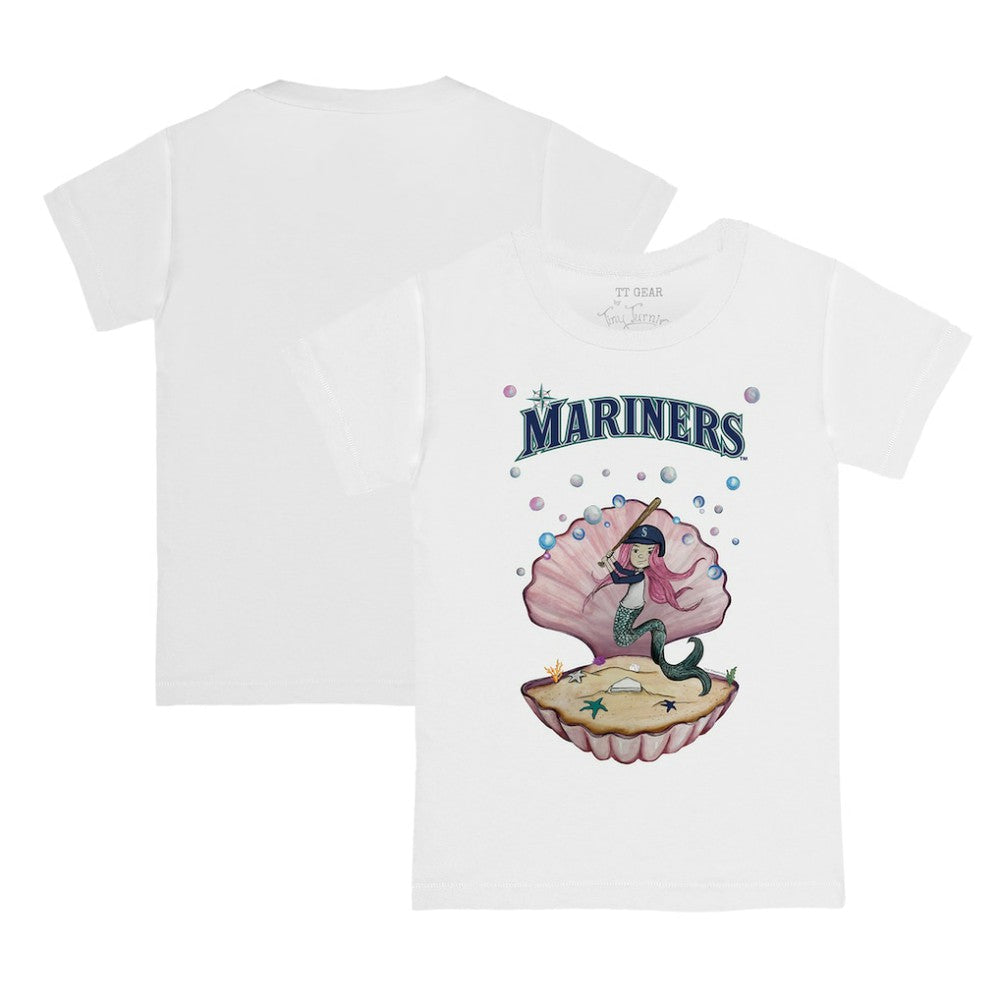Seattle Mariners Tiny Turnip Youth Mermaid T-Shirt White