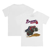 Atlanta Braves Tiny Turnip Youth Monster Truck T-Shirt White