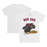 Boston Red Sox Tiny Turnip Youth Monster Truck T-Shirt White