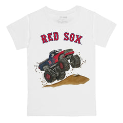 Boston Red Sox Tiny Turnip Youth Monster Truck T-Shirt White
